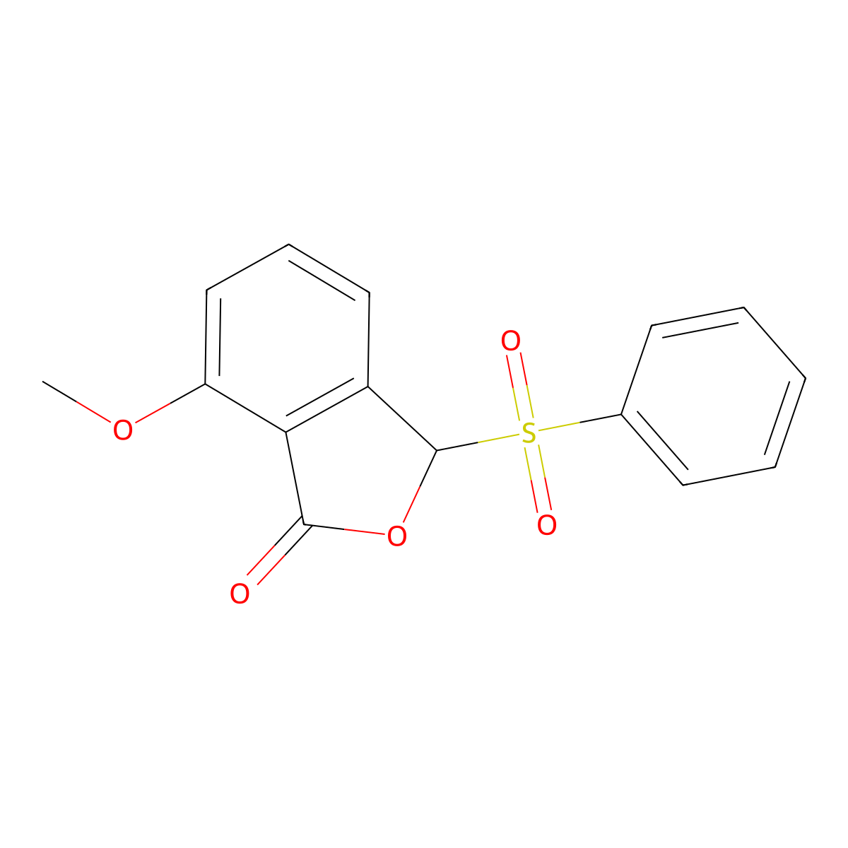 3-(Benzenesulfonyl)-7-methoxy-2-benzofuran-1(3H)-one molecular structure, CAS 65131-09-1
