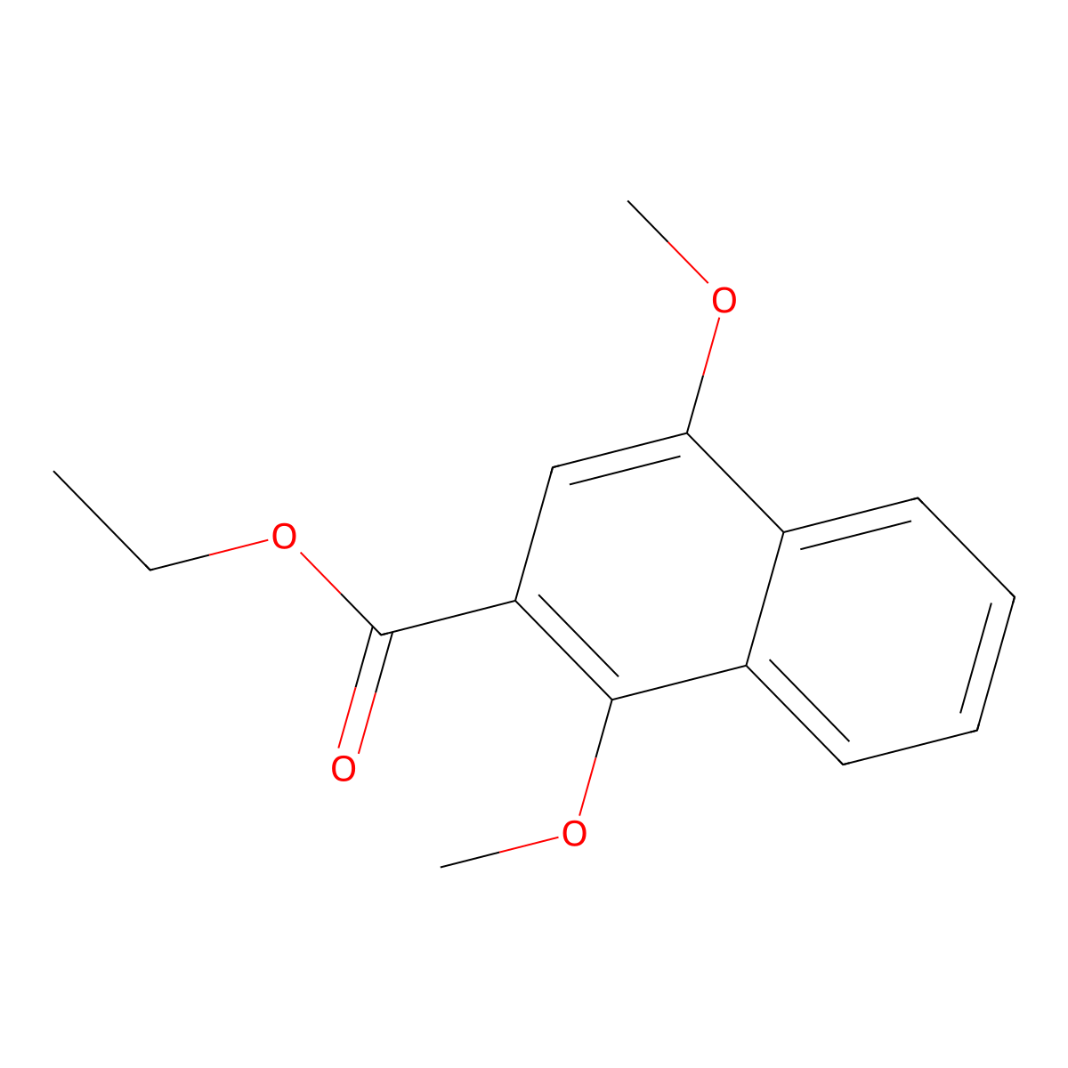 Ethyl 1,4-dimethoxy-2-naphthoate molecular structure, CAS 65131-12-6