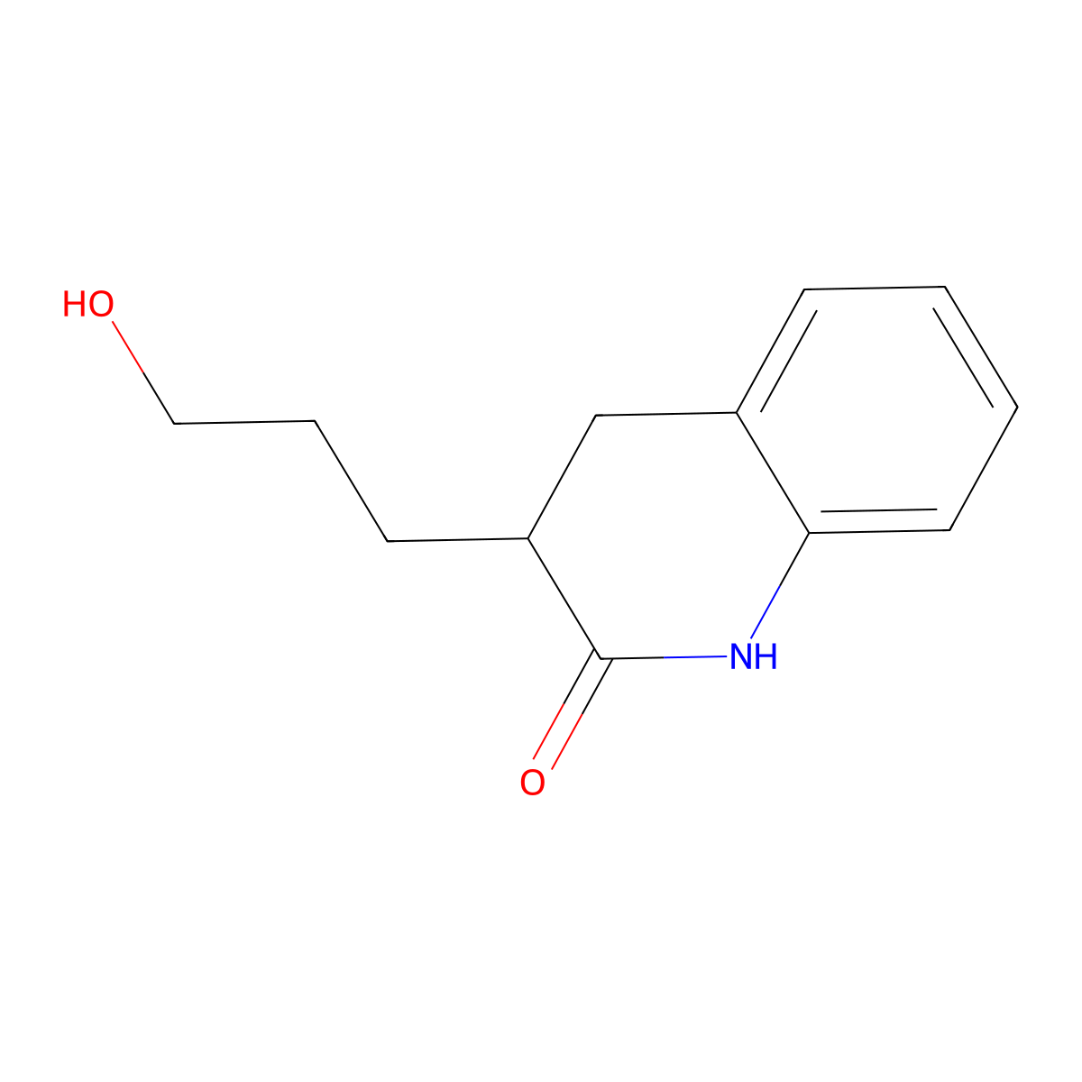 3-(3-Hydroxypropyl)-3,4-dihydroquinolin-2(1H)-one molecular structure, CAS 651315-50-3