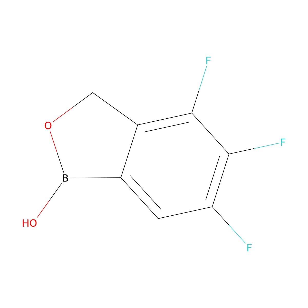4,5,6-Trifluoro-1,3-dihydro-2,1-benzoxaborol-1-ol molecular structure, CAS 651326-79-3