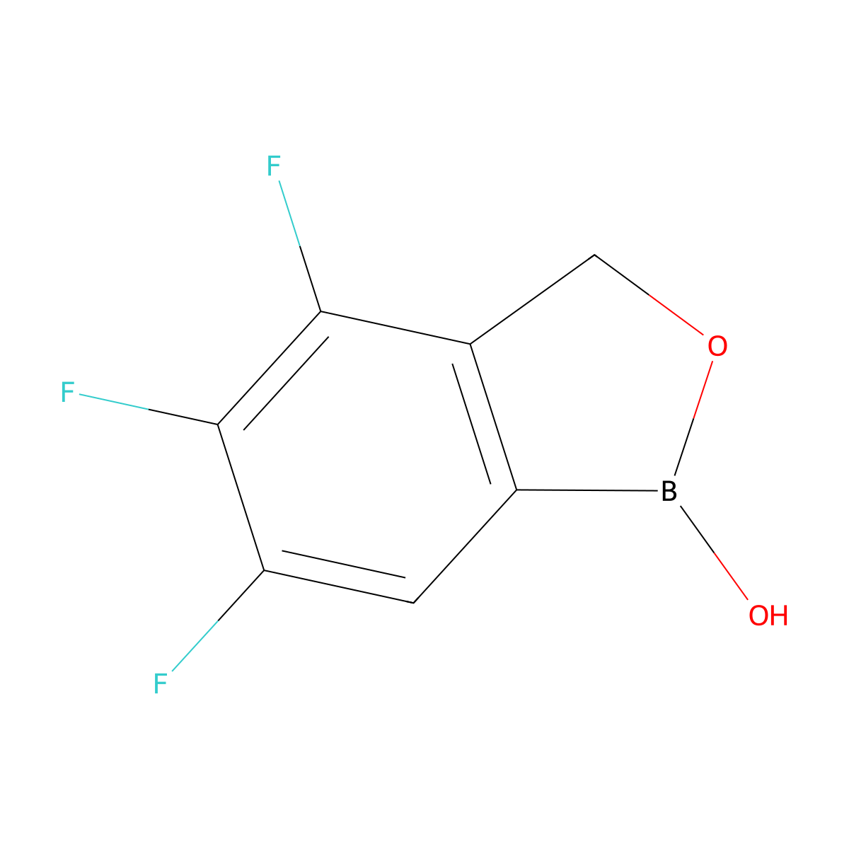 4,5,6-Trifluoro-1,3-dihydro-2,1-benzoxaborol-1-ol molecular structure, CAS 651326-79-3