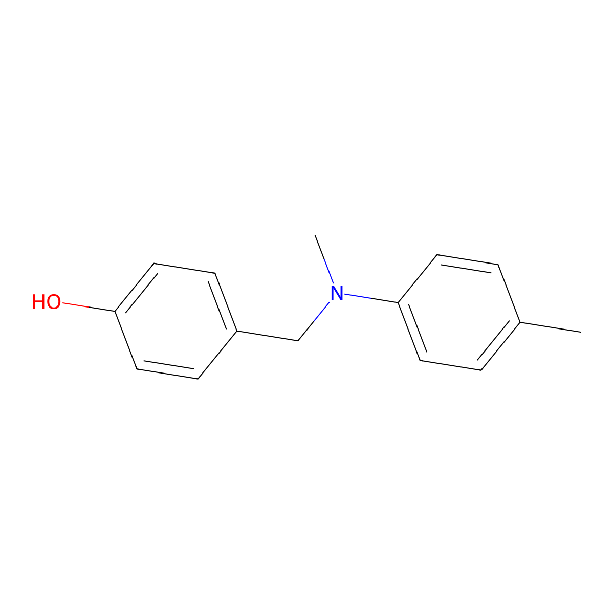 Phenol, 4-[[methyl(4-methylphenyl)amino]methyl]- molecular structure, CAS 651328-41-5