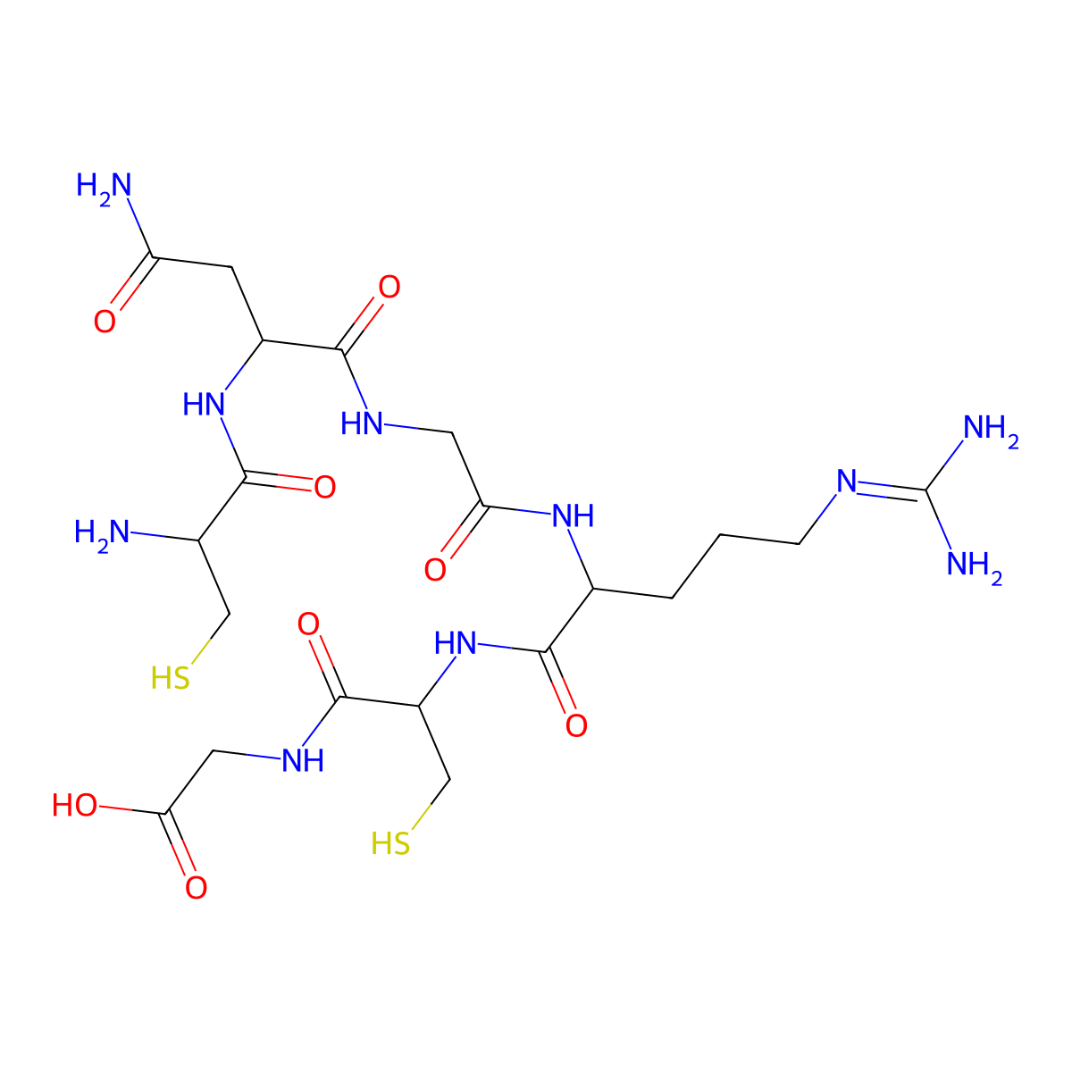 Glycine, L-cysteinyl-L-asparaginylglycyl-L-arginyl-L-cysteinyl- molecular structure, CAS 651328-78-8