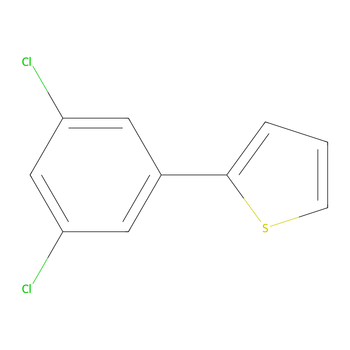 2-(3,5-Dichlorophenyl)thiophene molecular structure, CAS 651329-42-9