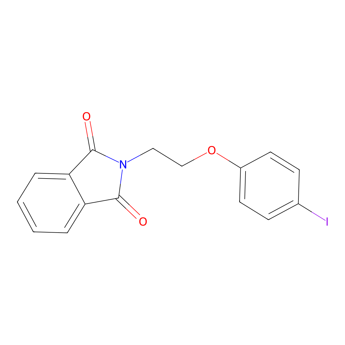 1H-Isoindole-1,3(2H)-dione, 2-[2-(4-iodophenoxy)ethyl]- molecular structure, CAS 651330-71-1