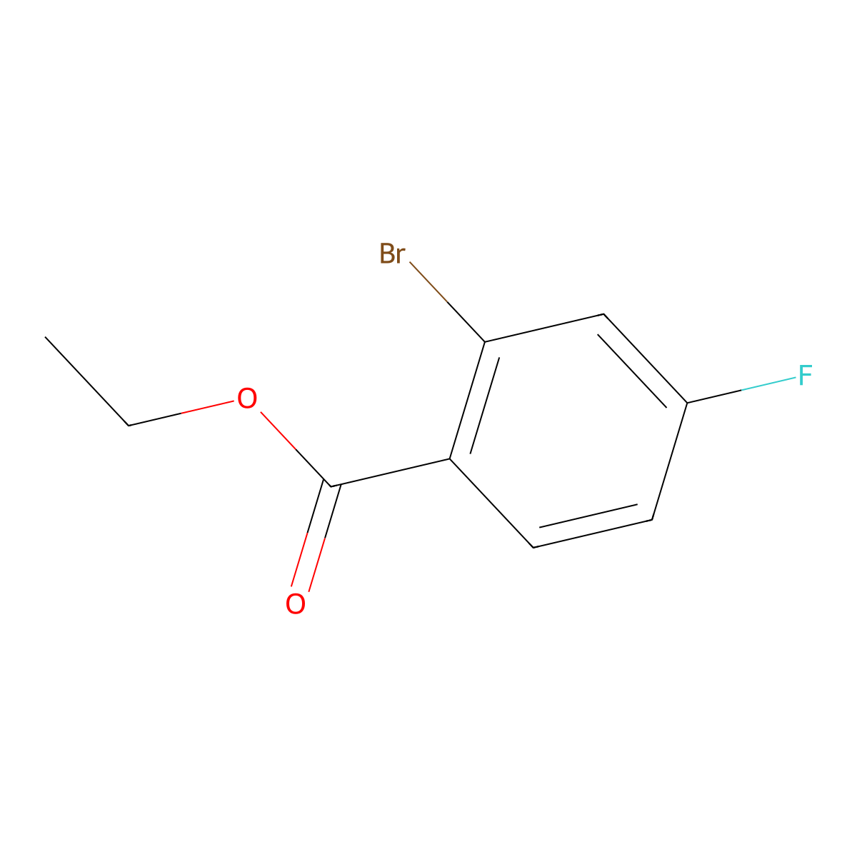 Ethyl 2-bromo-4-fluorobenzoate molecular structure, CAS 651341-68-3