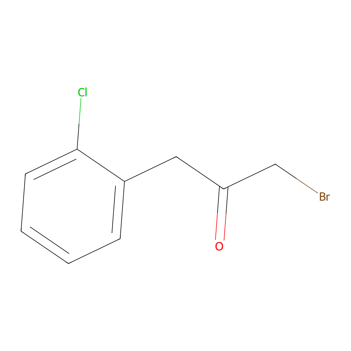 1-Bromo-3-(2-chlorophenyl)propan-2-one molecular structure, CAS 651358-39-3