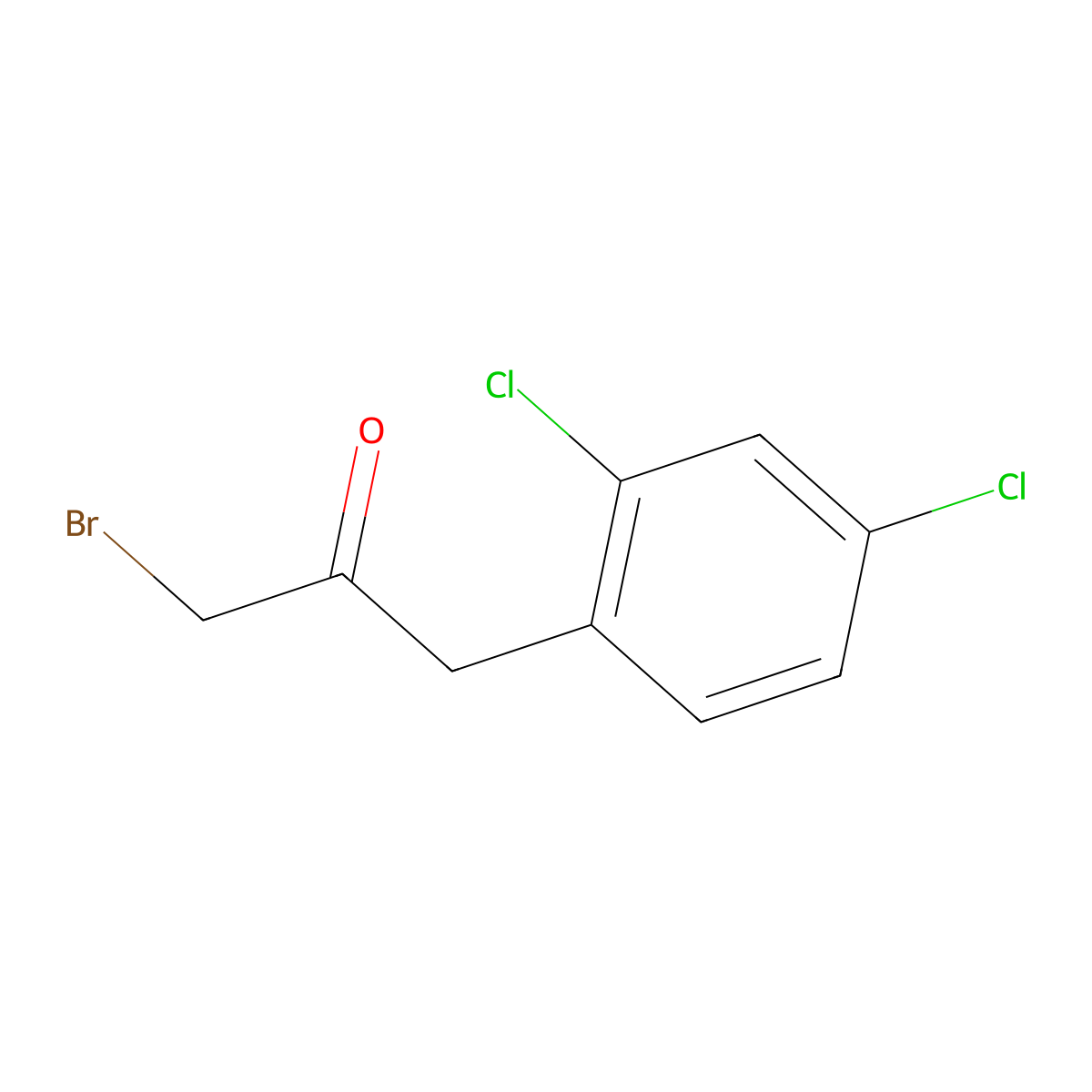 1-Bromo-3-(2,4-dichlorophenyl)propan-2-one molecular structure, CAS 651358-40-6