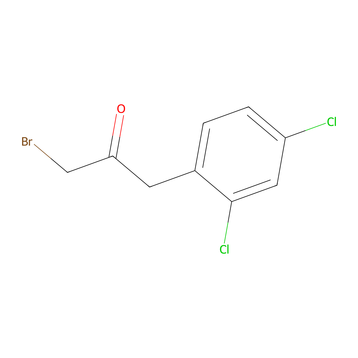 1-Bromo-3-(2,4-dichlorophenyl)propan-2-one molecular structure, CAS 651358-40-6