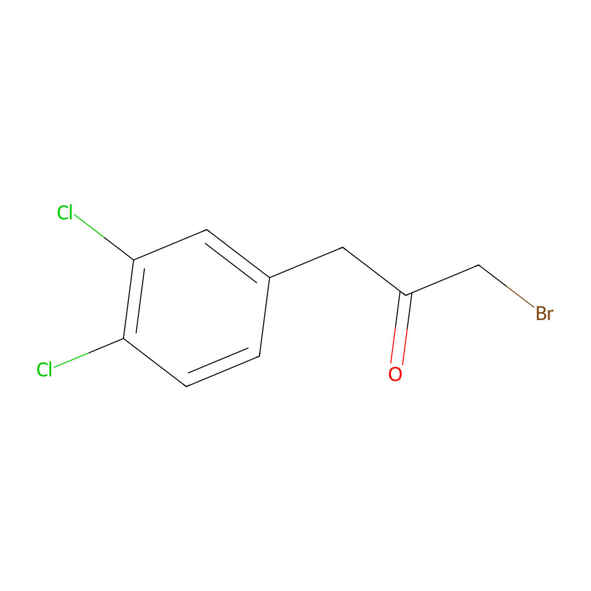 1-Bromo-3-(3,4-dichlorophenyl)propan-2-one molecular structure, CAS 651358-41-7
