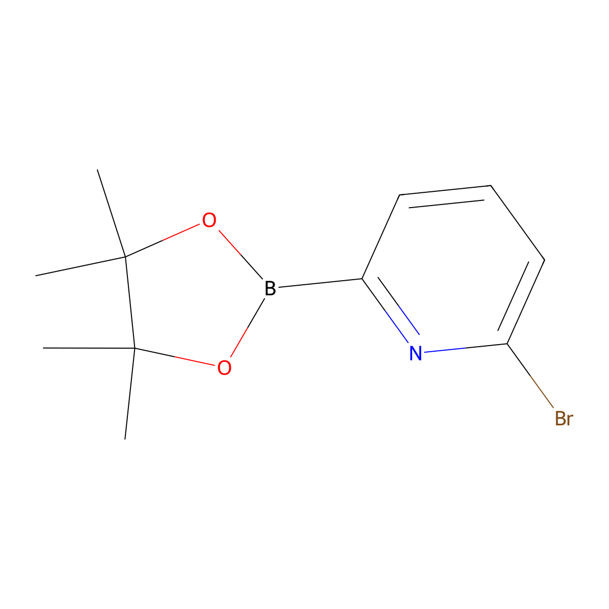 2-Bromo-6-(4,4,5,5-tetramethyl-1,3,2-dioxaborolan-2-yl)pyridine molecular structure, CAS 651358-83-7