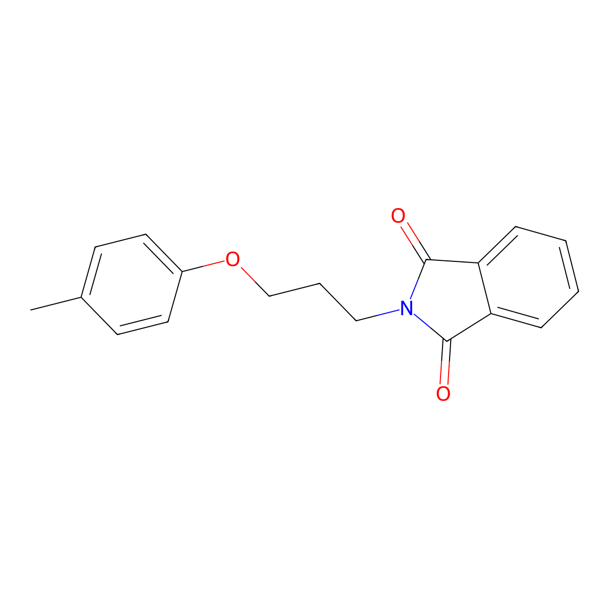 2-[3-(4-methylphenoxy)propyl]-1H-isoindole-1,3(2H)-dione molecular structure, CAS 651359-53-4
