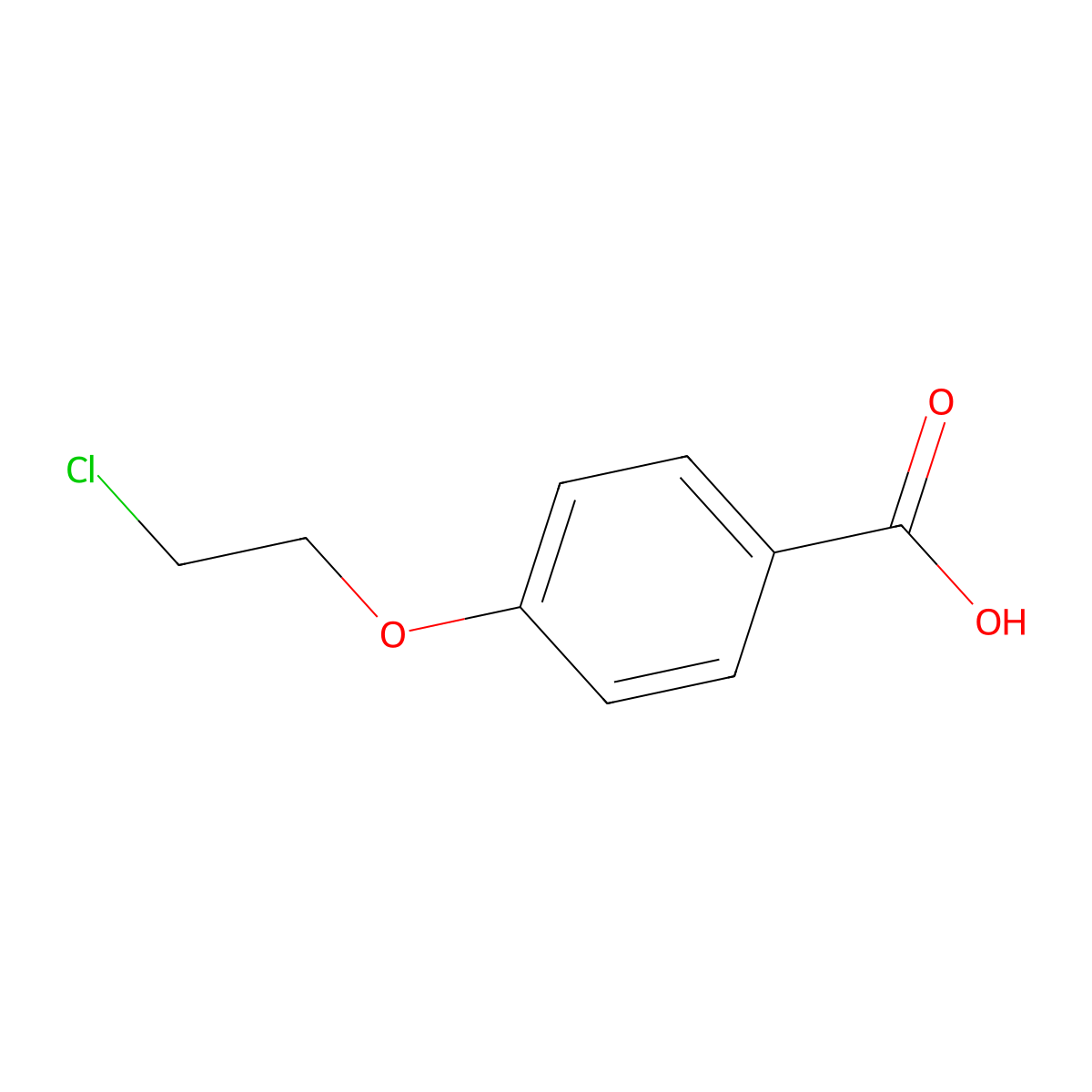 4-(2-Chloroethoxy)benzoic acid molecular structure, CAS 65136-51-8
