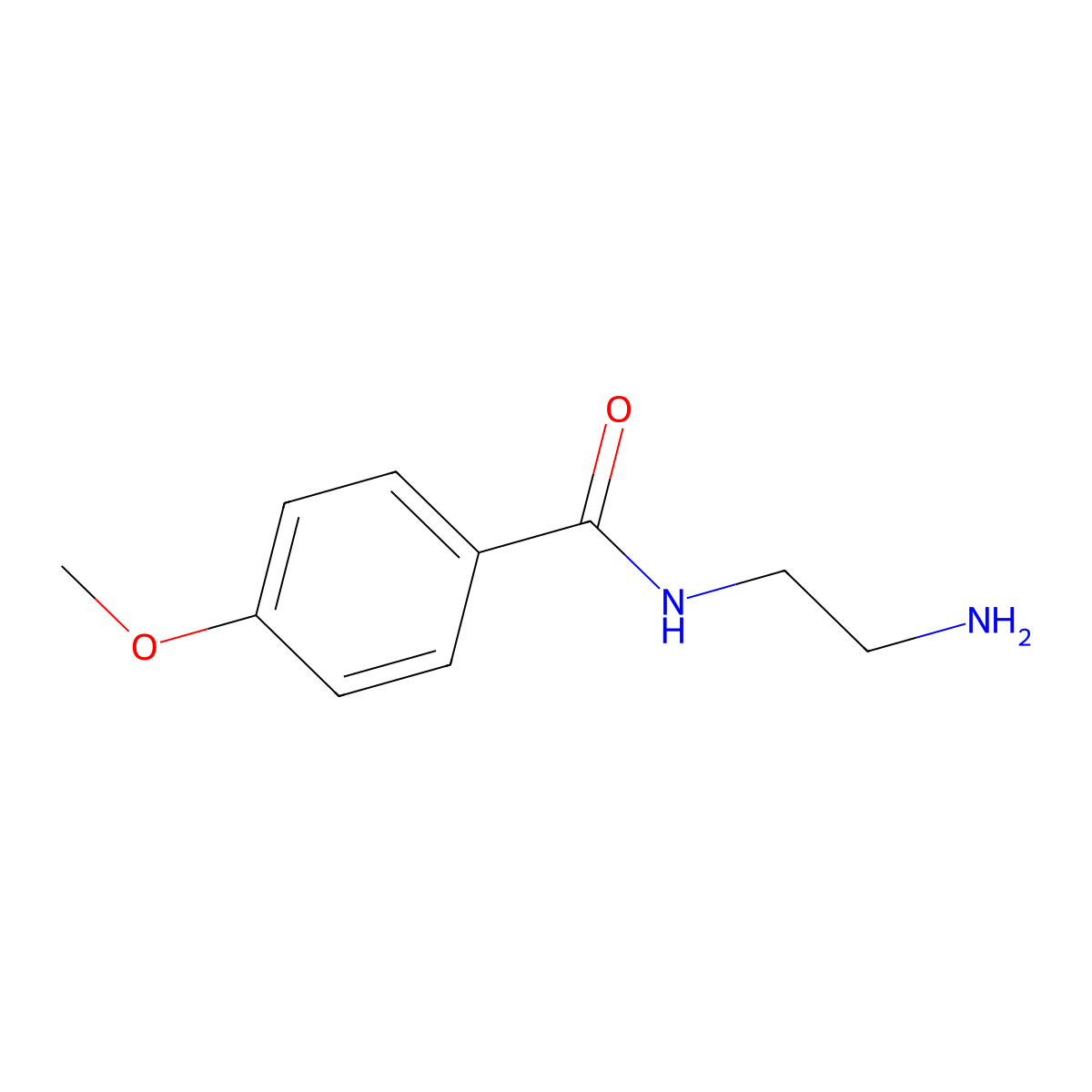N-(2-aminoethyl)-4-methoxybenzamide molecular structure, CAS 65136-87-0