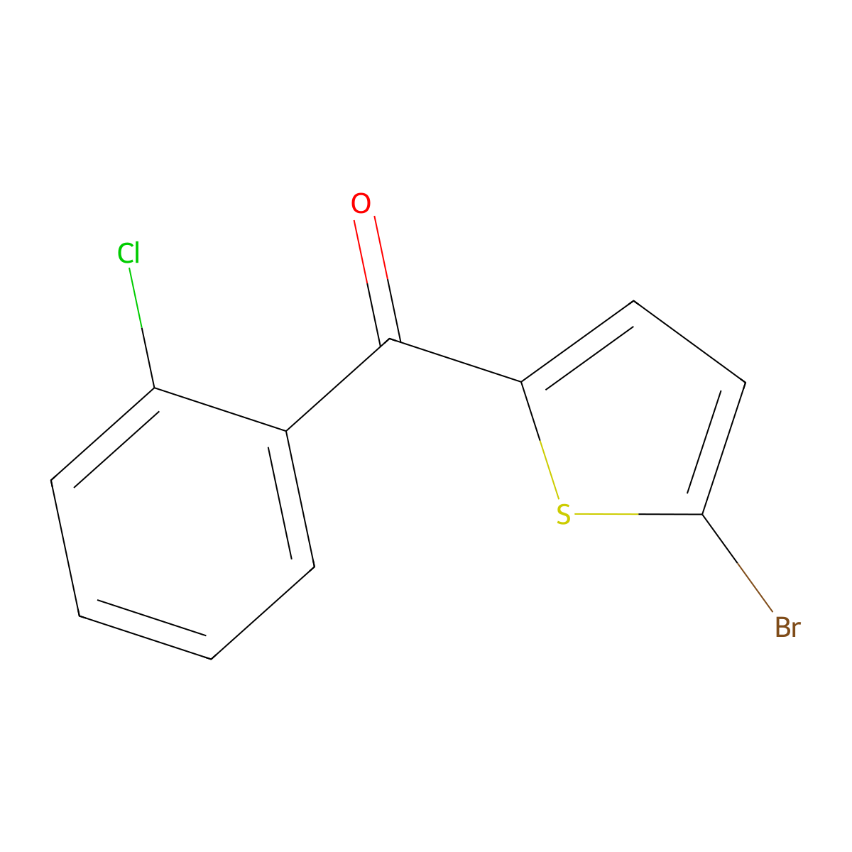 (5-Bromo-2-thienyl)(2-chlorophenyl)methanone molecular structure, CAS 651360-44-0