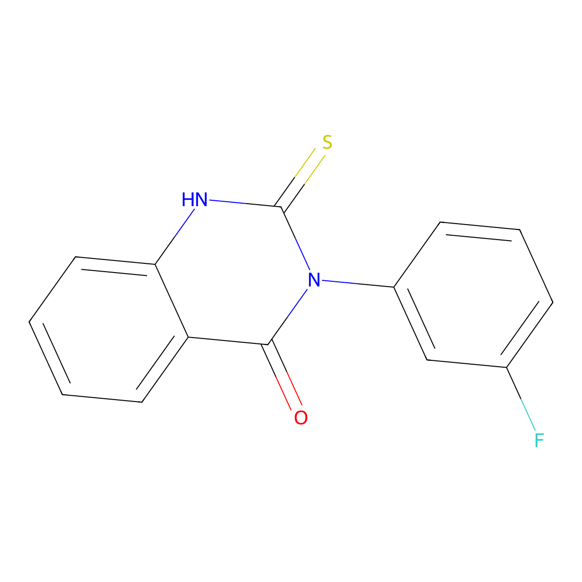 3-(3-fluorophenyl)-2-sulfanylidene-1H-quinazolin-4-one molecular structure, CAS 65141-59-5