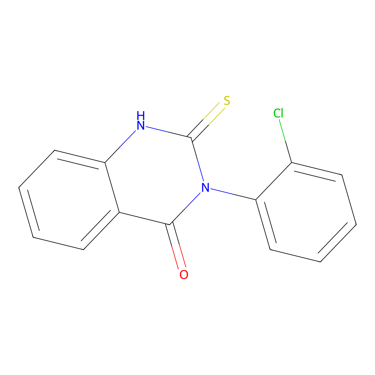 3-(2-Chlorophenyl)-2-sulfanylidene-2,3-dihydroquinazolin-4(1H)-one molecular structure, CAS 65141-60-8