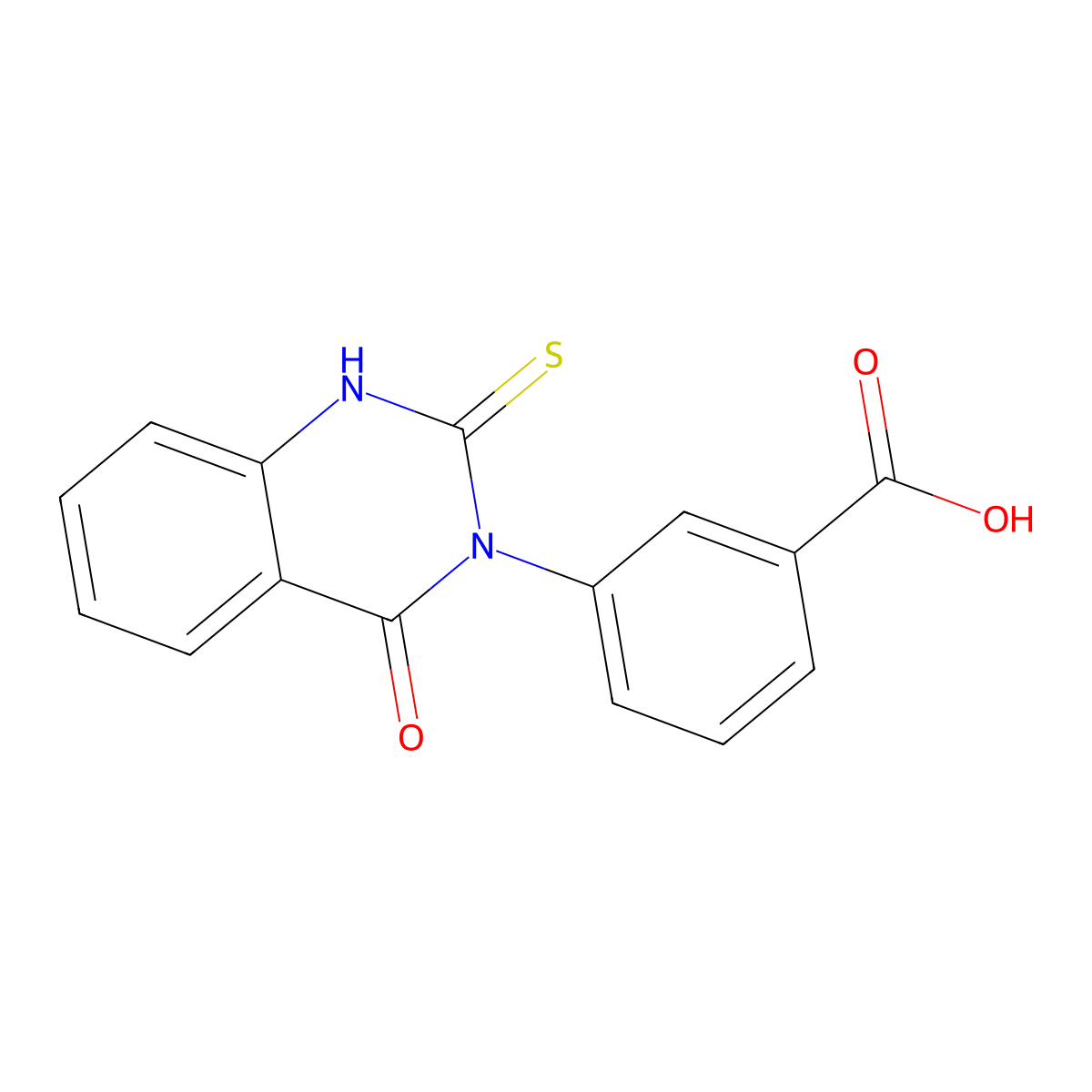 3-(4-oxo-2-sulfanylidene-1H-quinazolin-3-yl)benzoic Acid molecular structure, CAS 65141-66-4