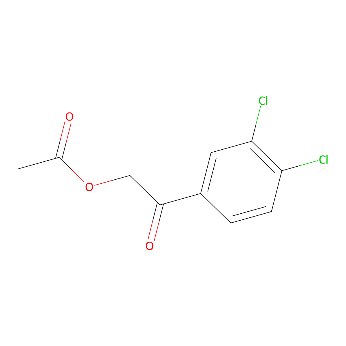 3,4-Dichlorophenacyl acetate molecular structure, CAS 65143-38-6
