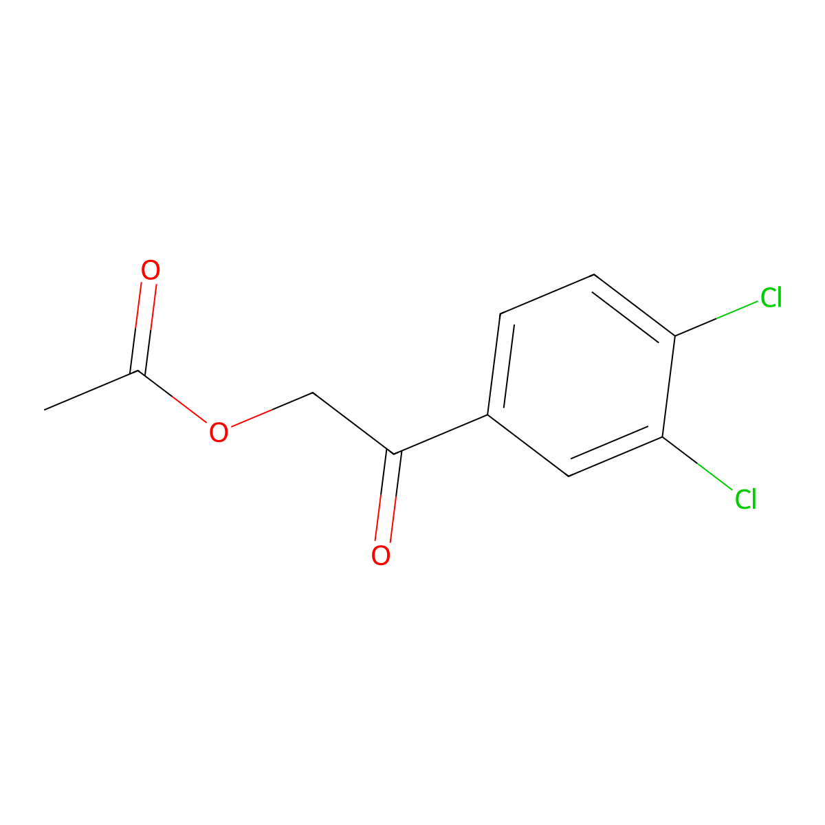 3,4-Dichlorophenacyl acetate molecular structure, CAS 65143-38-6
