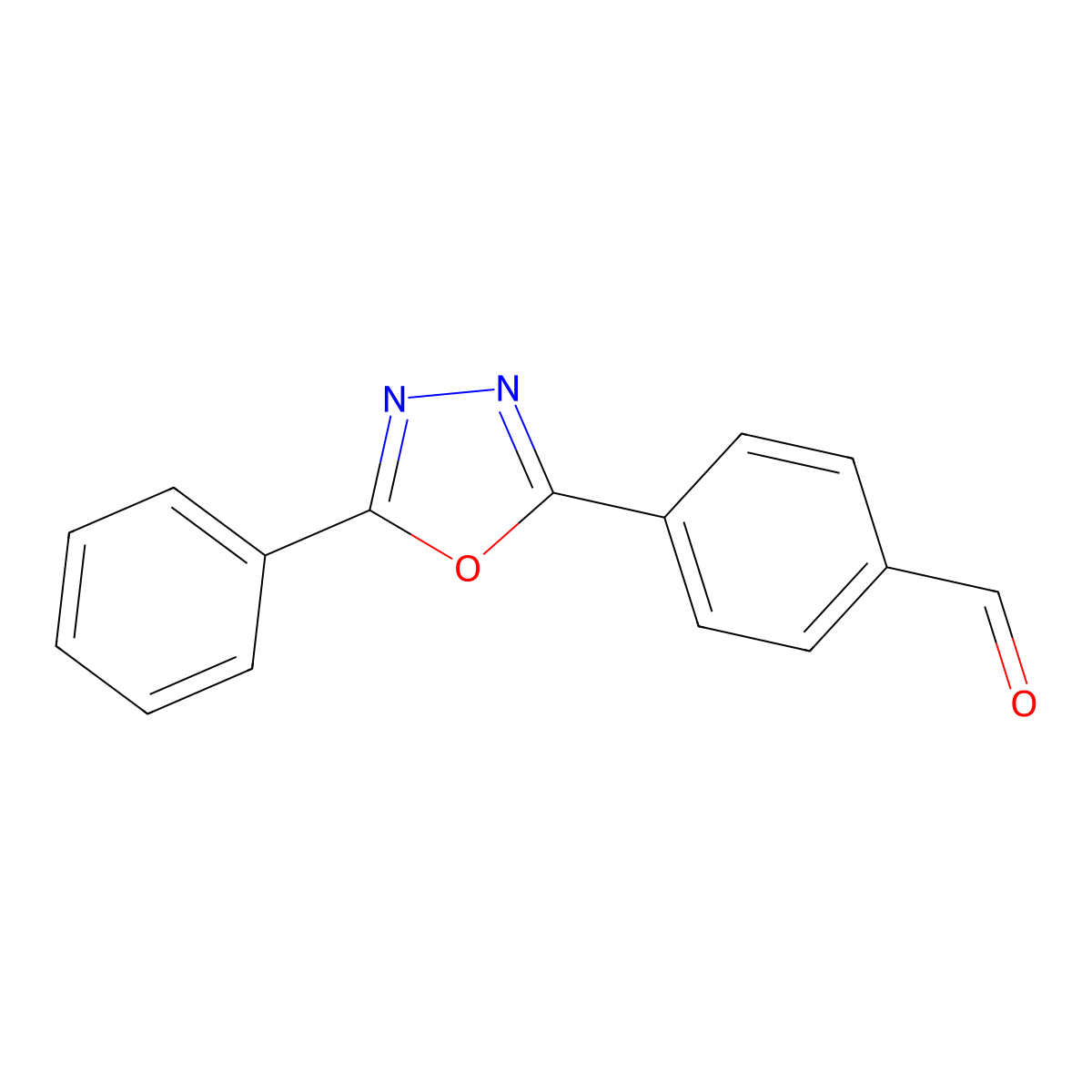 4-(5-Phenyl-1,3,4-oxadiazol-2-yl)benzaldehyde molecular structure, CAS 65145-97-3