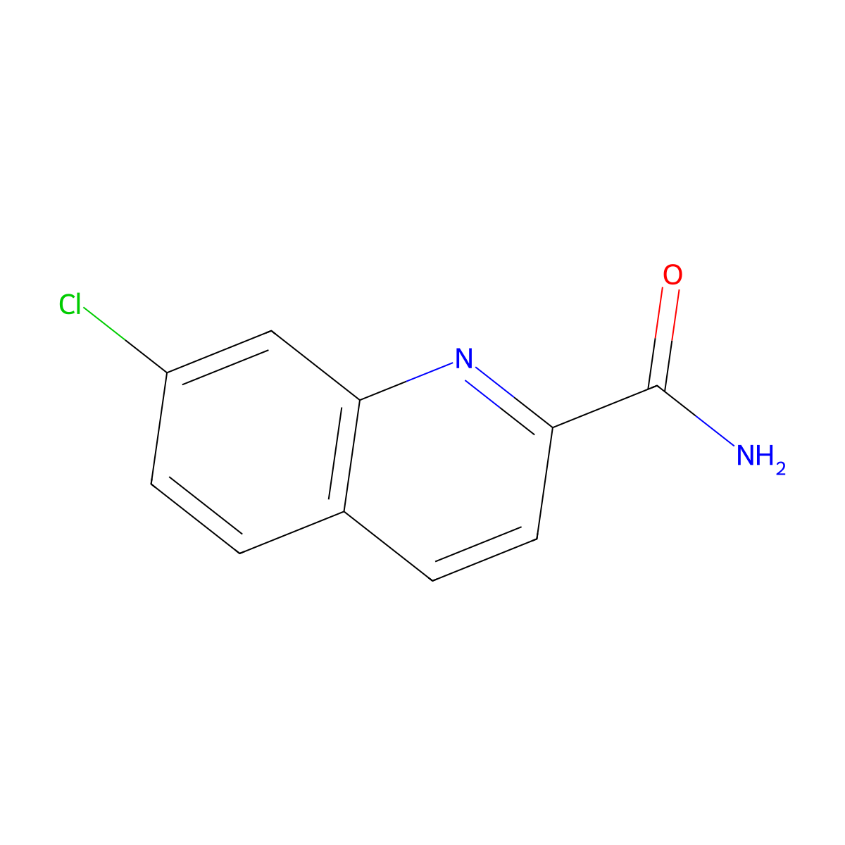 7-Chloroquinoline-2-carboxamide molecular structure, CAS 65147-97-9