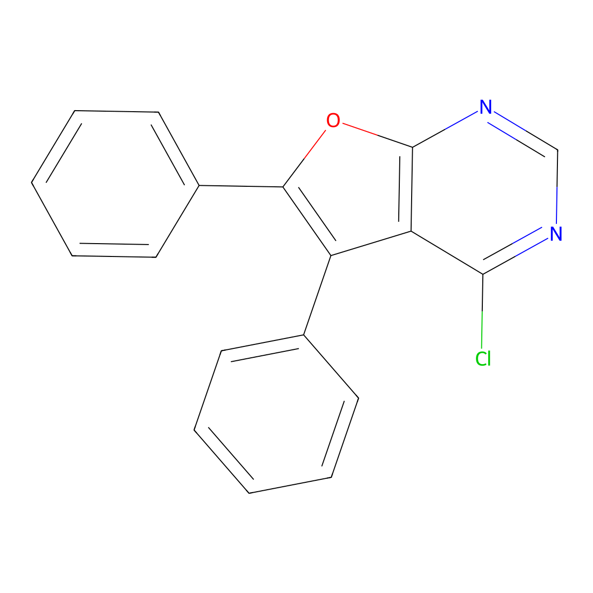 4-Chloro-5,6-diphenylfuro[2,3-d]pyrimidine molecular structure, CAS 65148-07-4