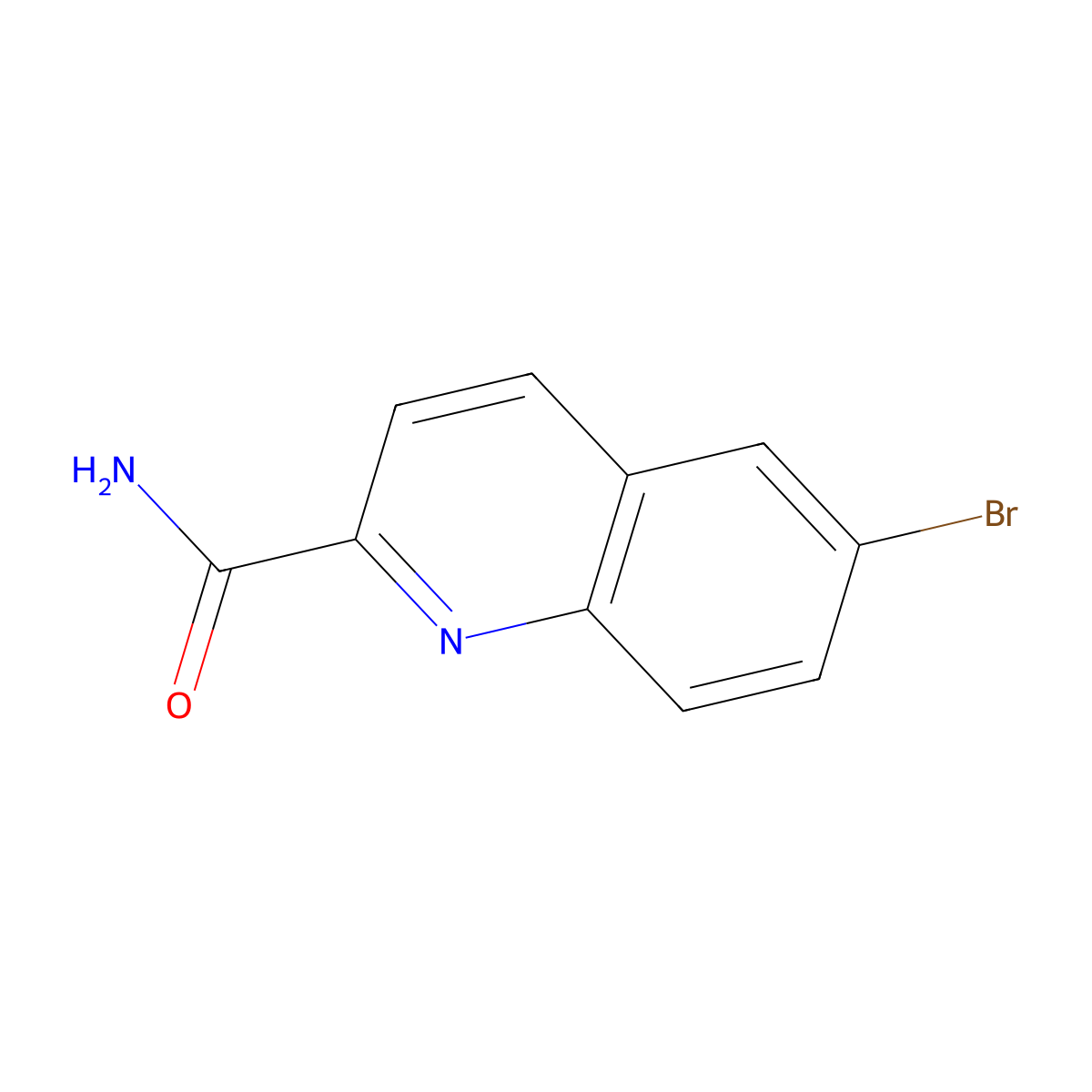 6-Bromoquinoline-2-carboxamide molecular structure, CAS 65148-09-6
