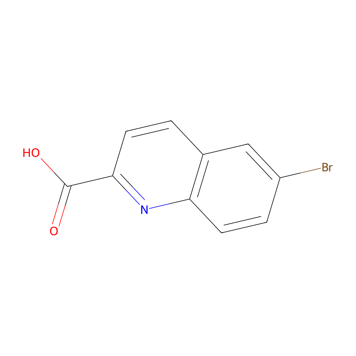6-Bromoquinoline-2-carboxylic acid molecular structure, CAS 65148-10-9