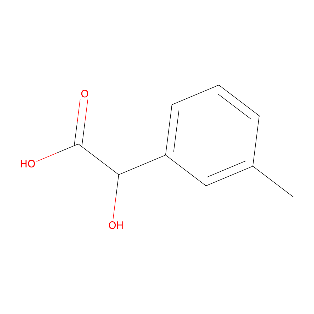 2-Hydroxy-2-(3-methylphenyl)acetic acid molecular structure, CAS 65148-70-1