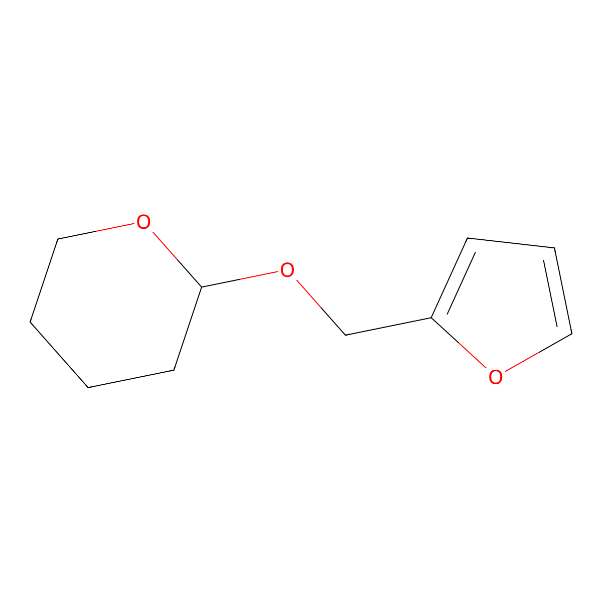 2H-Pyran, 2-(2-furanylmethoxy)tetrahydro- molecular structure, CAS 65148-89-2
