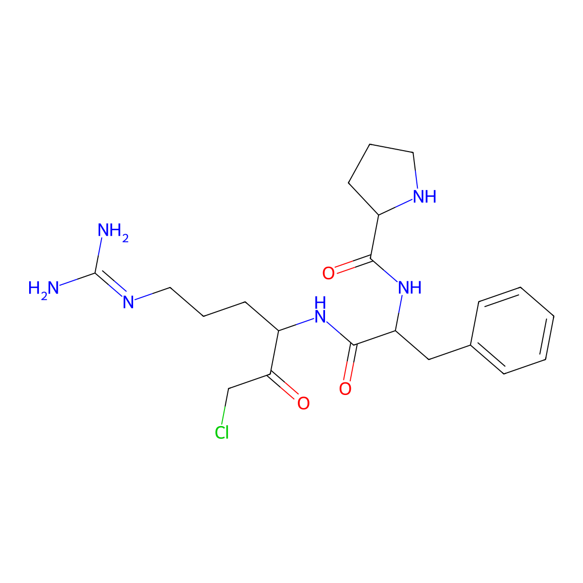 Phenylalanyl-prolyl-arginine-chloromethyl ketone molecular structure, CAS 65149-23-7
