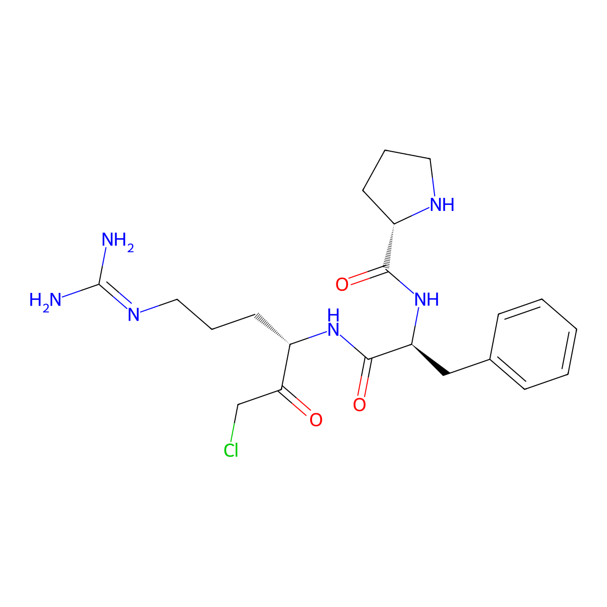 Phenylalanyl-prolyl-arginine-chloromethyl ketone molecular structure, CAS 65149-23-7