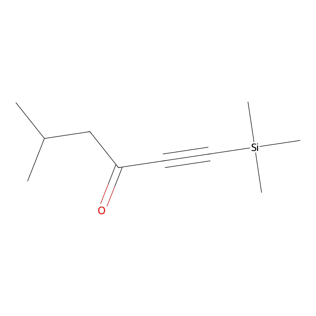 5-Methyl-1-(trimethylsilyl)hex-1-yn-3-one molecular structure, CAS 65149-29-3