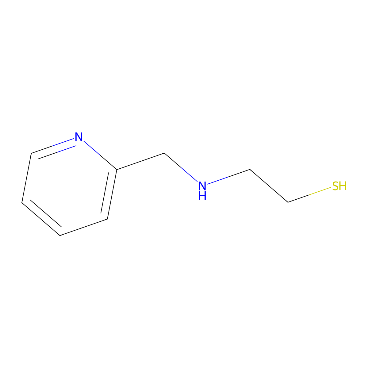 2-[(Pyridin-2-ylmethyl)amino]ethanethiol molecular structure, CAS 65149-73-7