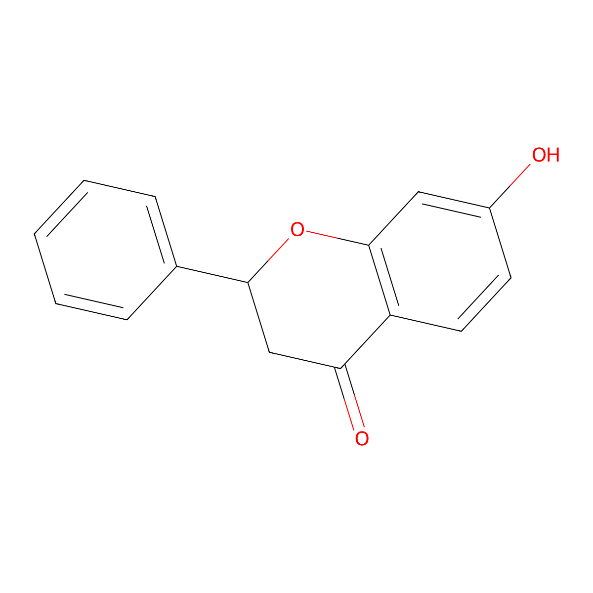 7-Hydroxyflavanone molecular structure, CAS 6515-36-2