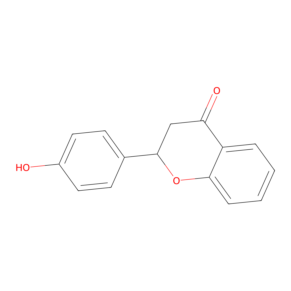 4'-Hydroxyflavanone molecular structure, CAS 6515-37-3