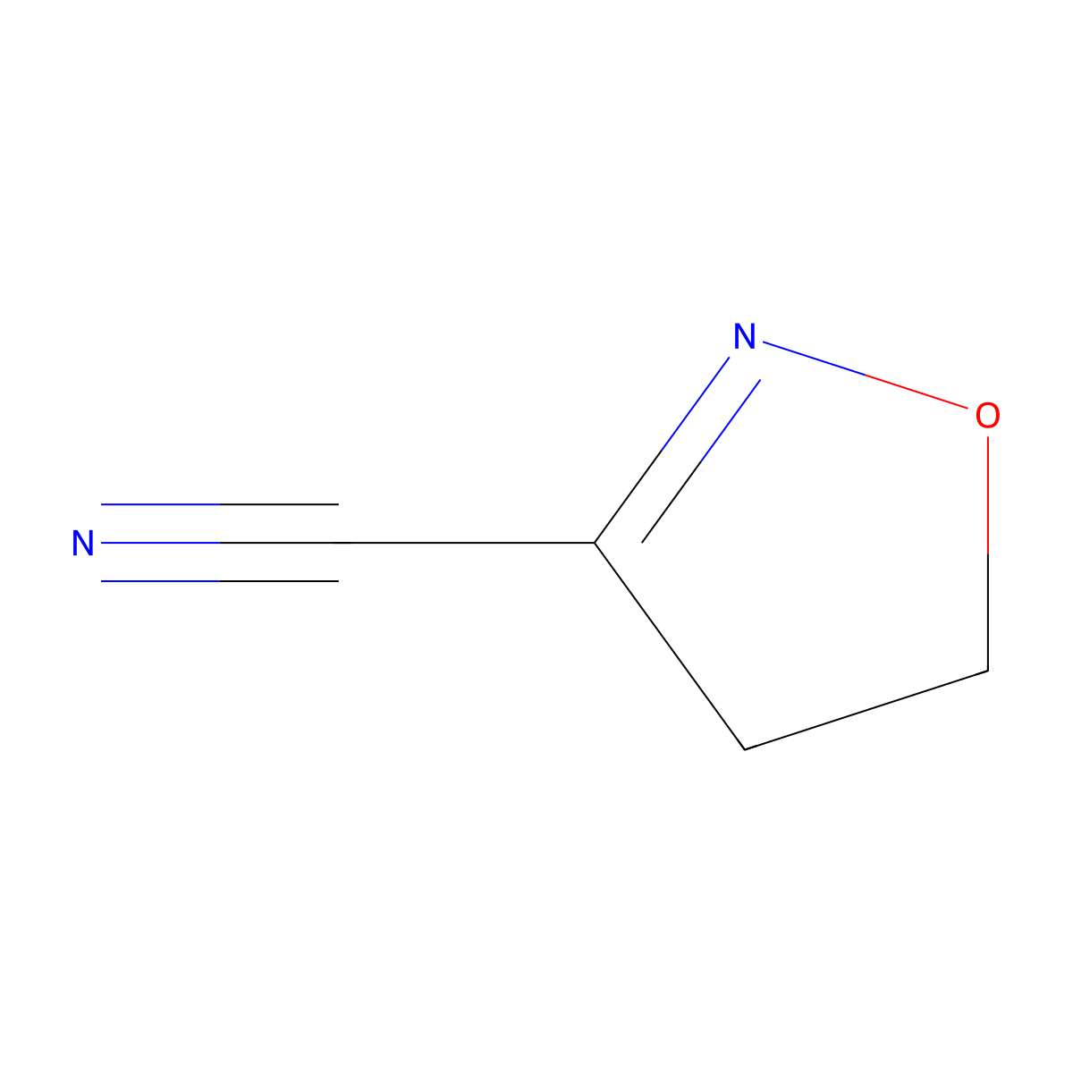 4,5-Dihydro-1,2-oxazole-3-carbonitrile molecular structure, CAS 65150-73-4