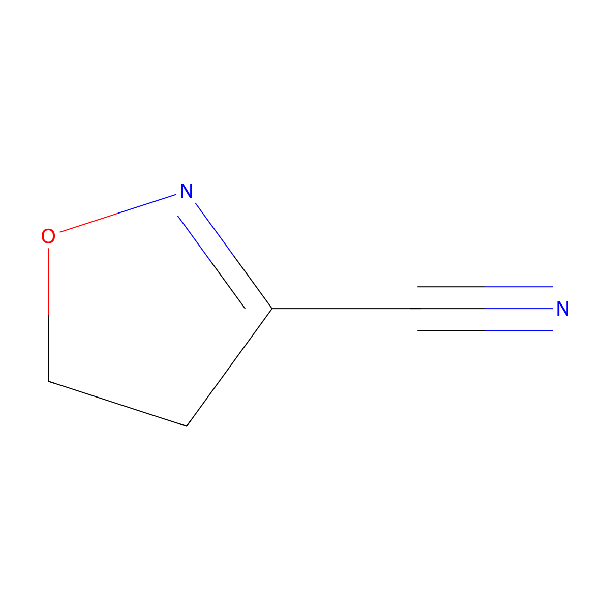 4,5-Dihydro-1,2-oxazole-3-carbonitrile molecular structure, CAS 65150-73-4