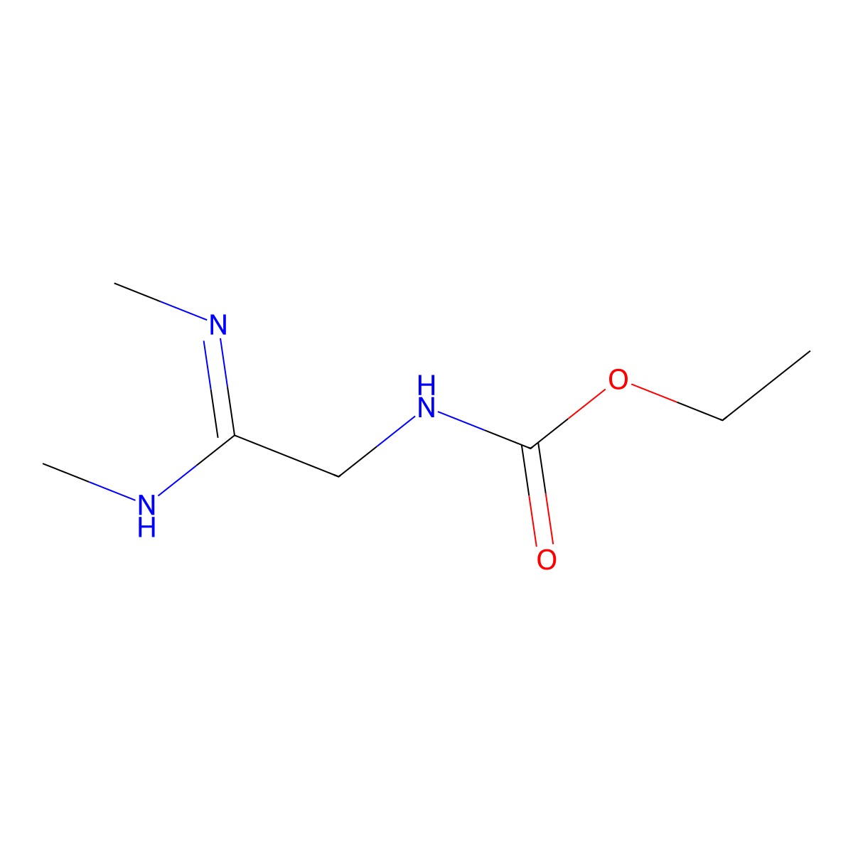 Carbamic acid, N-(aminoiminomethyl)-N-methyl-, dimethyl deriv., ethyl ester molecular structure, CAS 65150-83-6