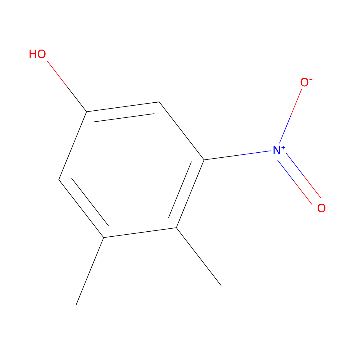 3,4-Dimethyl-5-nitrophenol molecular structure, CAS 65151-58-8