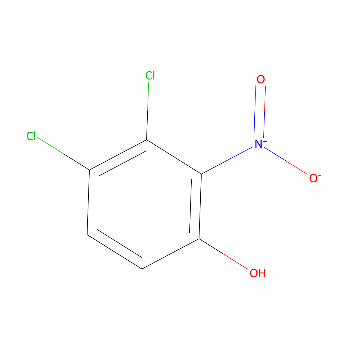 3,4-Dichloro-2-nitrophenol molecular structure, CAS 65152-06-9