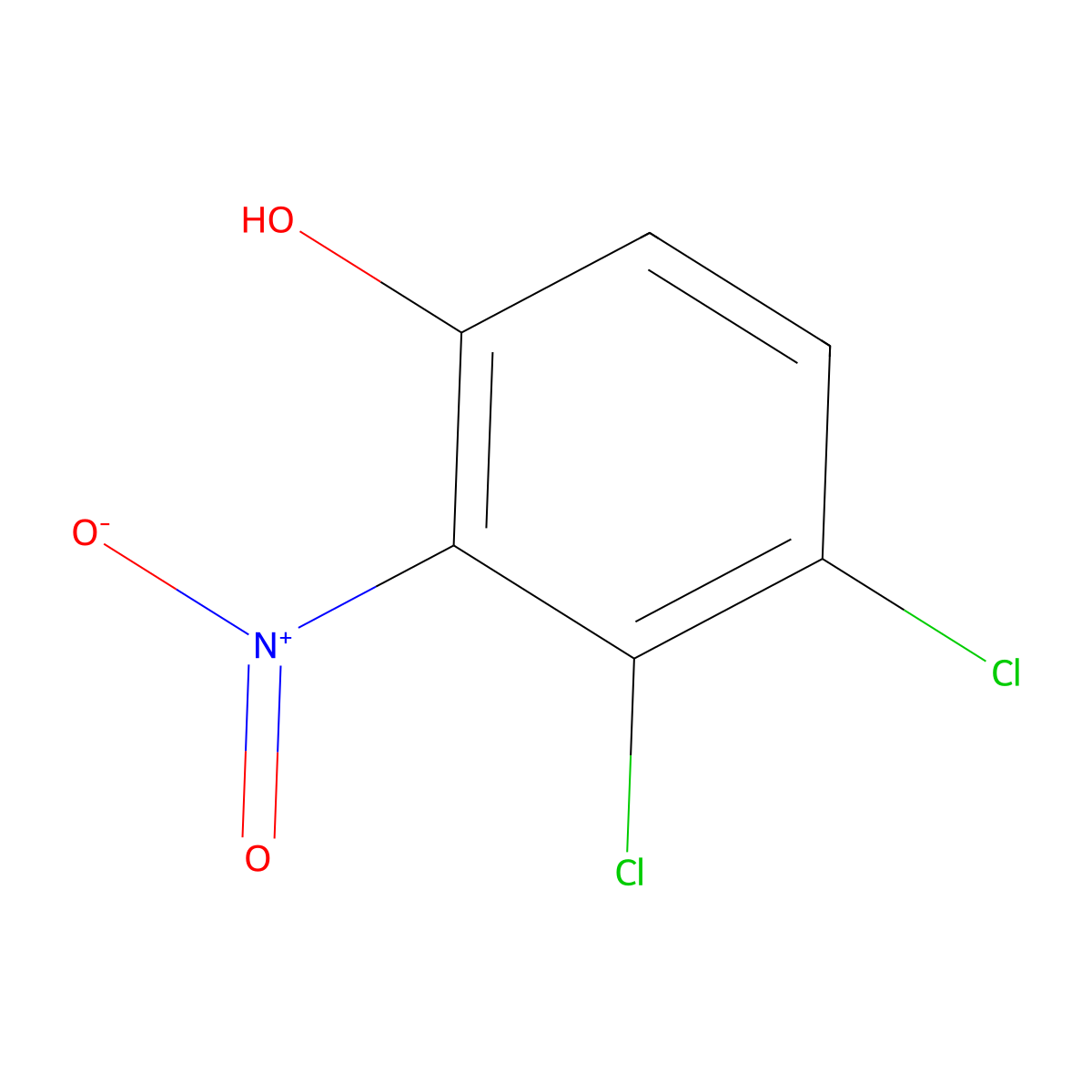 3,4-Dichloro-2-nitrophenol molecular structure, CAS 65152-06-9