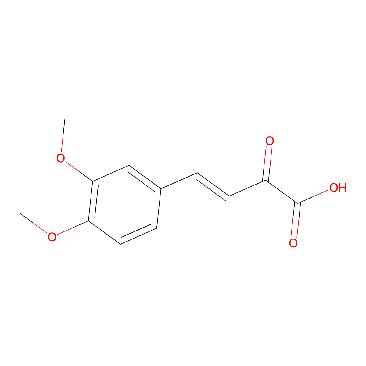 2-(3,4-Dimethoxystyryl)glyoxylic acid molecular structure, CAS 65152-30-9