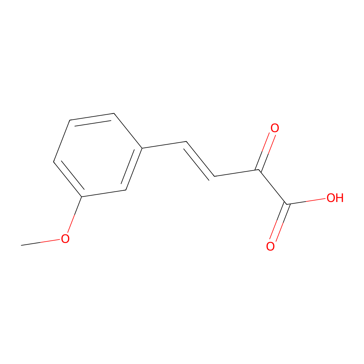 (3-Methoxystyryl)glyoxylic acid molecular structure, CAS 65152-37-6