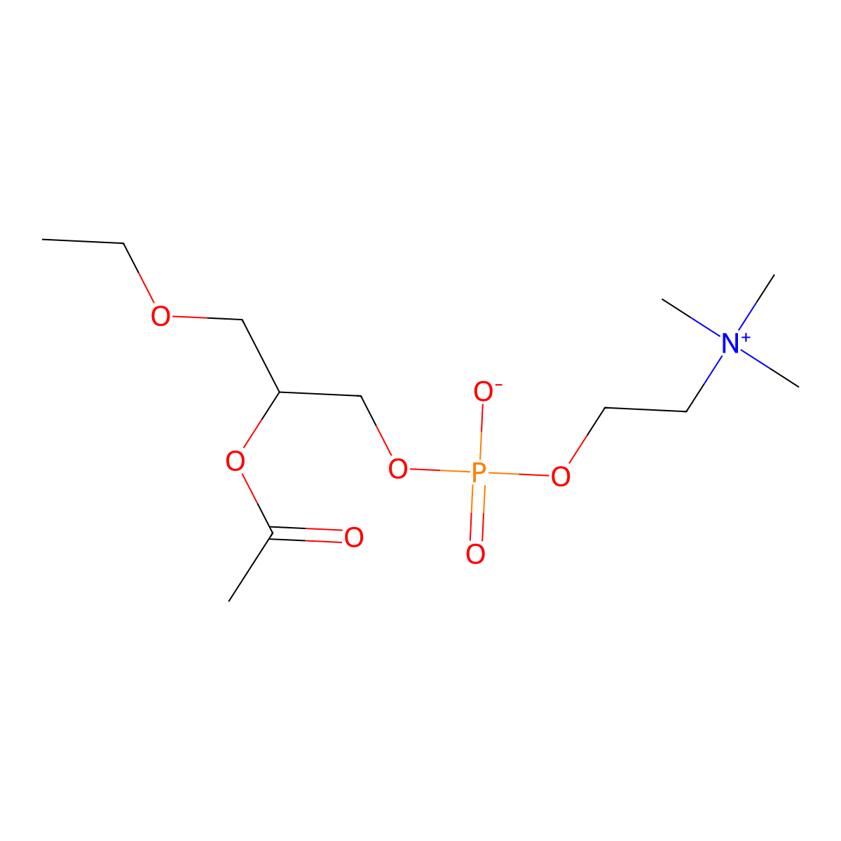 Blood platelet-activating factor molecular structure, CAS 65154-06-5