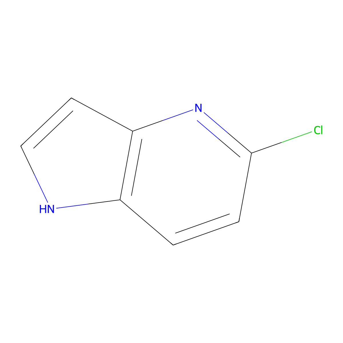 5-Chloro-1H-pyrrolo(3,2-b)pyridine molecular structure, CAS 65156-94-7
