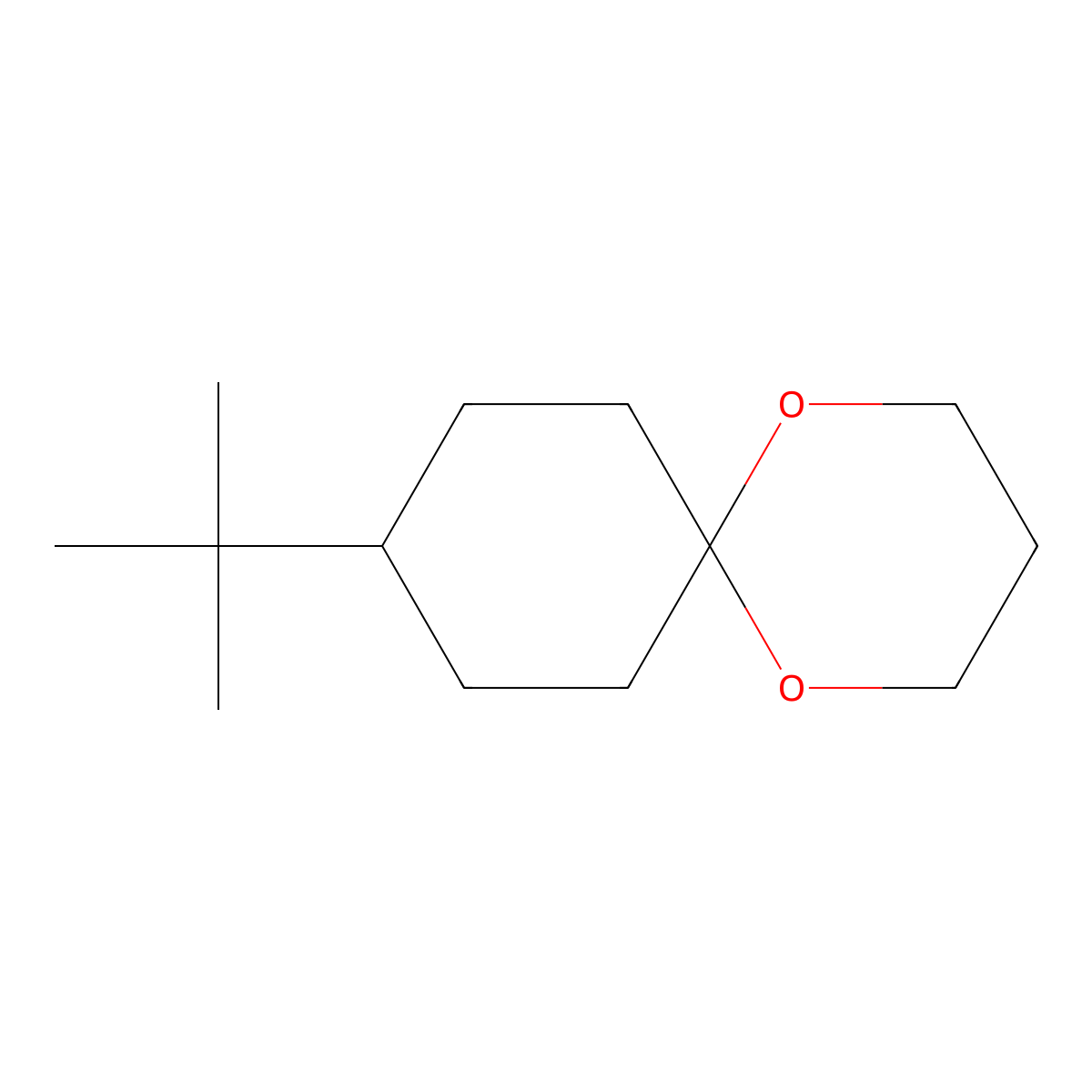 9-(1,1-Dimethylethyl)-1,5-dioxaspiro[5.5]undecane molecular structure, CAS 65156-97-0