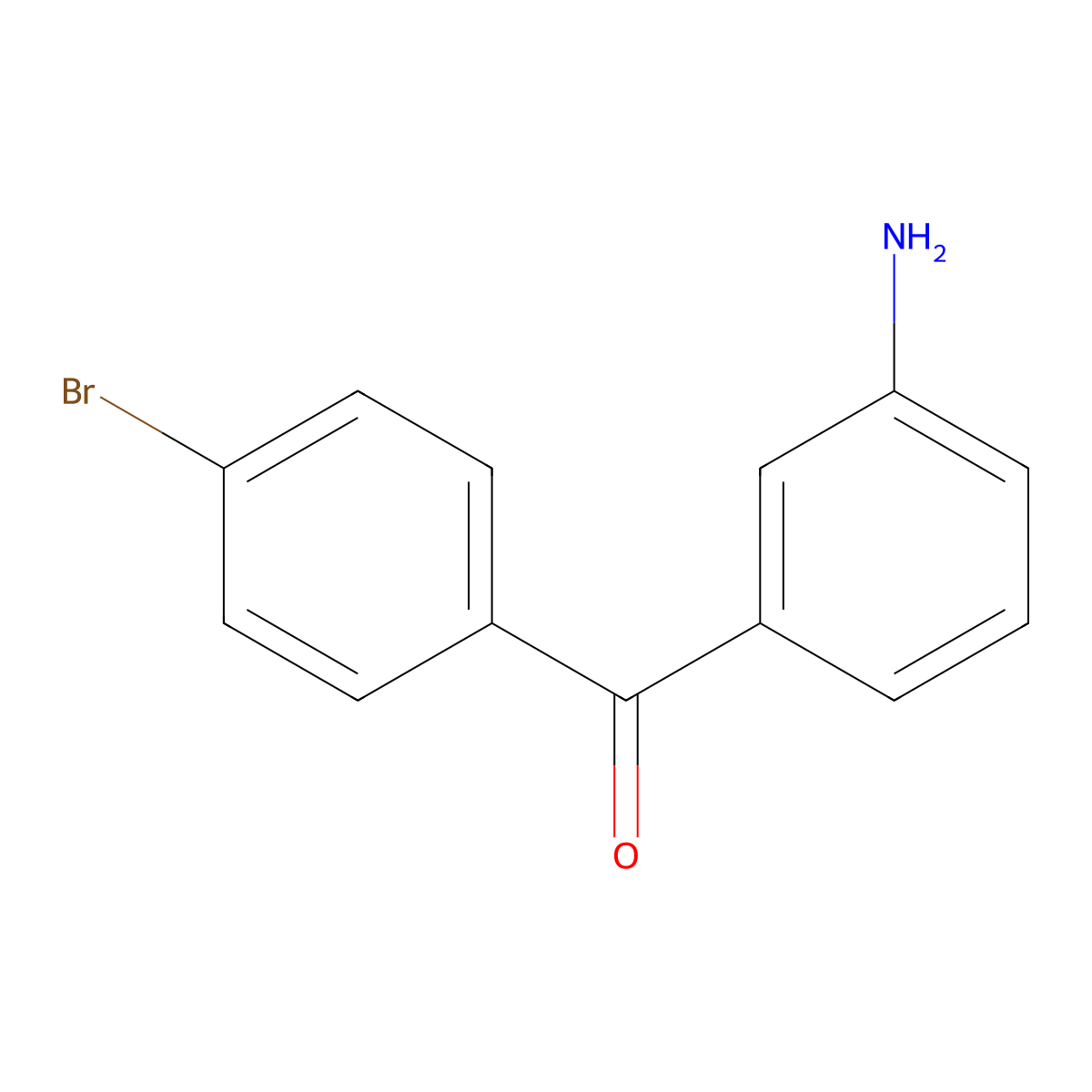 (3-Aminophenyl)(4-bromophenyl)methanone molecular structure, CAS 65158-70-5