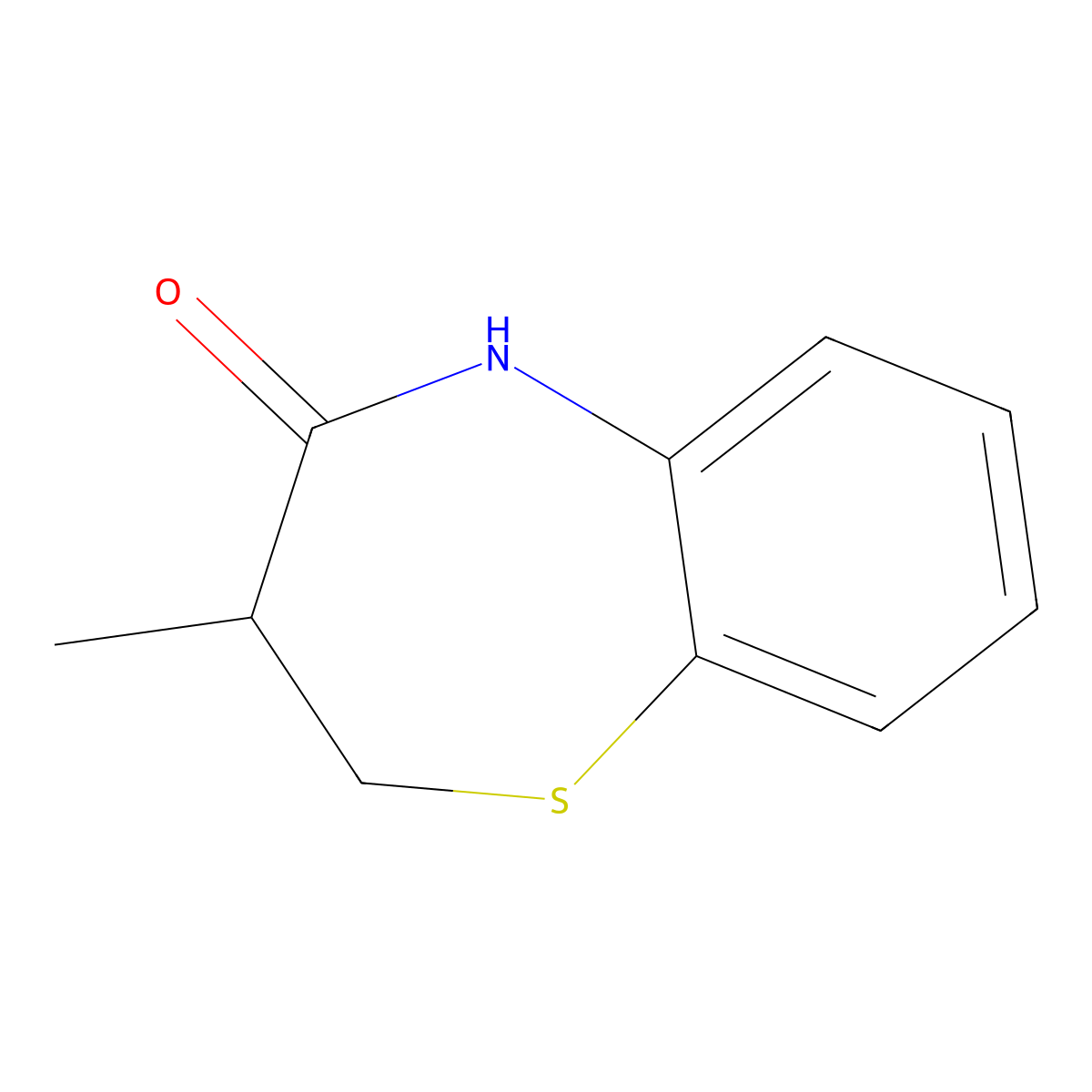 3-Methyl-2,3-dihydro-1,5-benzothiazepin-4(5H)-one molecular structure, CAS 6516-91-2